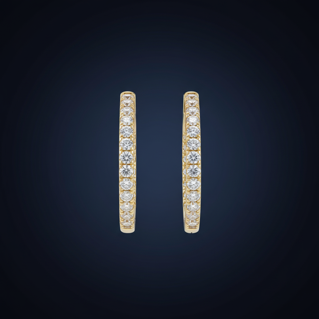 Aretes aro 10K - frontal