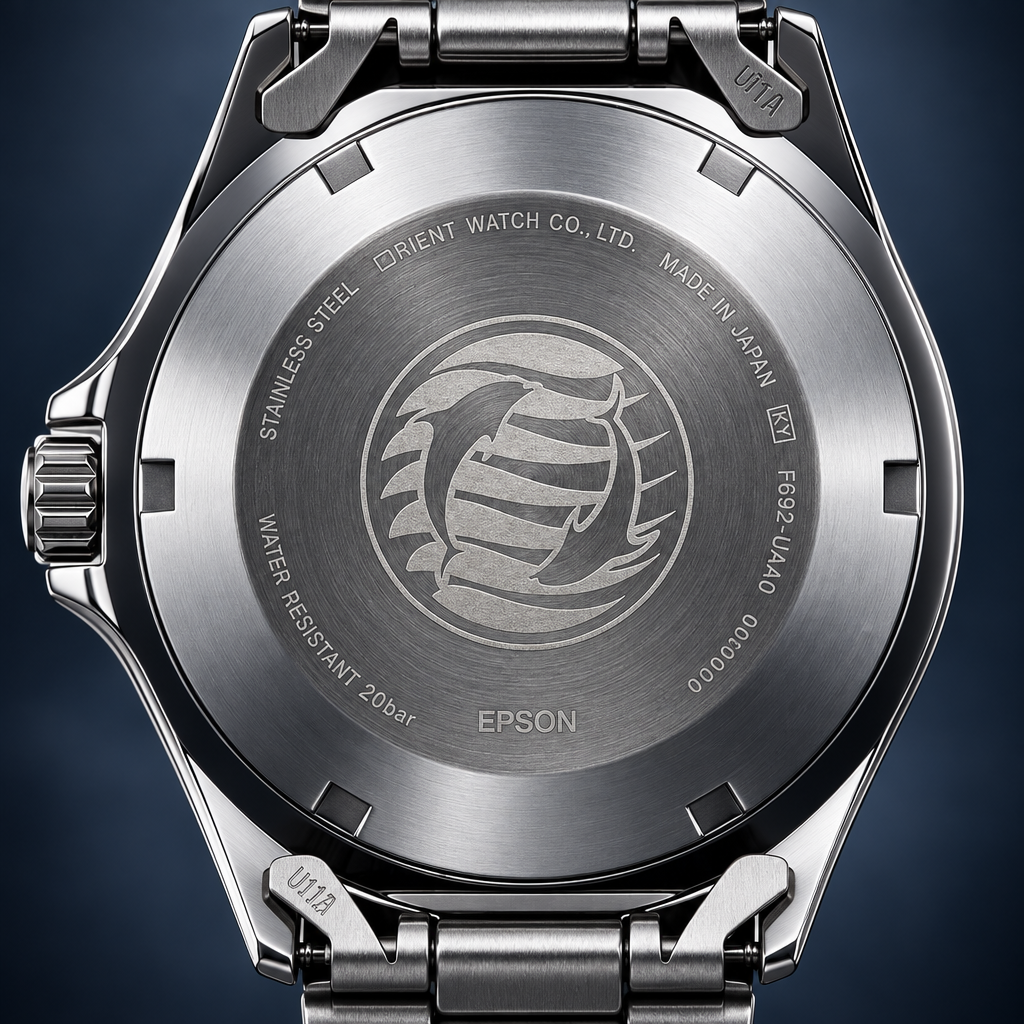Orient Kamasu - dekiel tylny z logo Orient