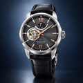 Orient Star Semi-Skeleton - szara tarcza open heart, pasek czarny