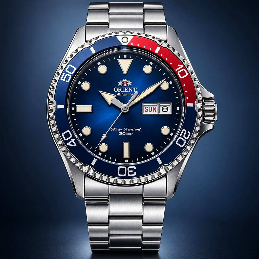 Orient Mako XL - niebieska tarcza, bezel Pepsi
