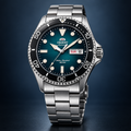 Orient Kamasu - zielona tarcza, czarny bezel matte