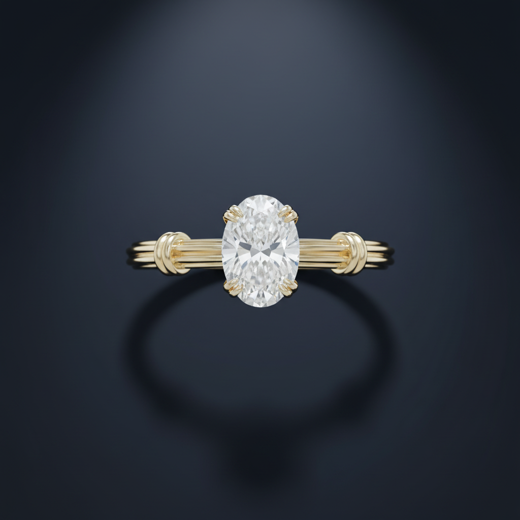 Oval decorativo 10K - frontal