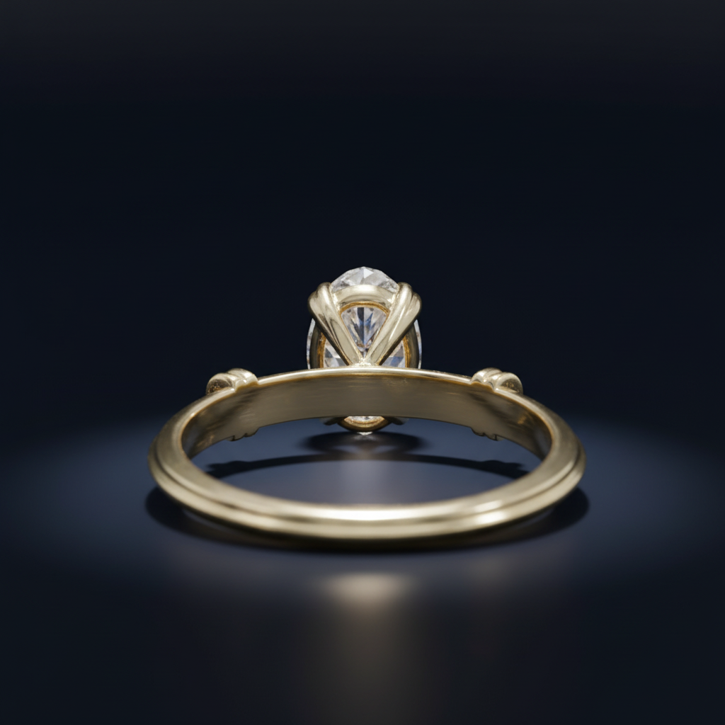 Oval decorativo 10K - reverso